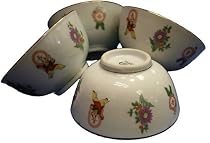 Traditional Chinese Porcelain Rice Bowls - children design, porcelain, set of 4