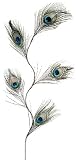 30 Regal Peacock Feather Spray Christmas Floral Decoration