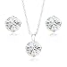 Schmuck : Sterling Silber kristall Swarovski Elements 8mm Halskette & Ohrringe Set