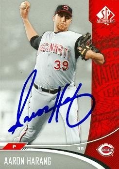 Aaron Harang Autographed/Hand Signed Baseball Card (Cincinnati Reds) 2006 Upper Deck SP #27