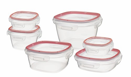 Rubbermaid Lock-its 12-Piece Food Storage Container Set