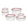 Rubbermaid 7K9800CIRED Lock-its 12-Piece Container Set