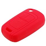 For Chevrolet Cruze Red Remote Key Case Shell FOB 3 Buttons Protective Cover Bag 