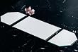Decorative Mirrored Three Piece Glass Table Runner with Beveled Edges
