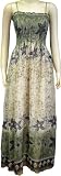 Trendy Ladies Maxi Dress Stylish Look Print Size Green M/L