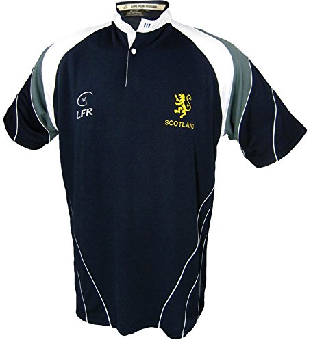 Live For Rugby Men's Rampant Lion Breathable Rugby Shirt Navy