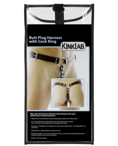 KinkLab Anal Plug Harness with Cock Ring