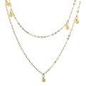 Gold-Over-Silver Aragonite Drop Necklace - 30"