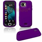 Purple Silicone Skin Cover for Samsung Mythic A897 AT&T Protector Case