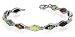 Jewelry : Multicolor Amber Sterling Silver 7.5" Bracelet With Lobster Clasp