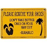 Seaweed Surf Co. Please Remove Your Shoes Sign YELLOW One Size