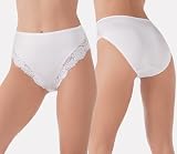 Ilusion Womens Satin High-waisted Bikini Panty w/ Lace Details BEIGE L