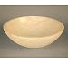Bathroom Crema Marfil Marble Stone Vessel Vanity Sink Bowl Lavatory Basin with Chrome Pop Up Drain 20B