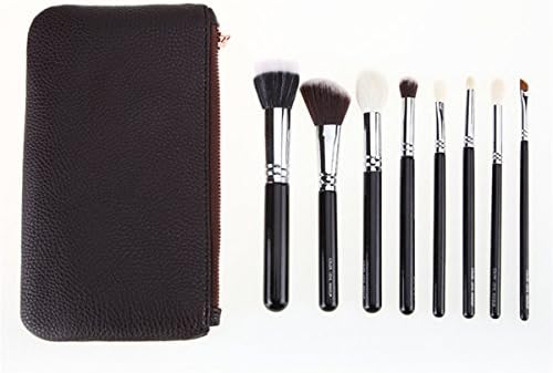 Tiffinys Makeup Brushes - For Perfect Portraits - Brown Cosmetic Brush Set With 8