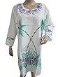 Designer Kurti Cotton White Yoga Kurta