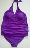 Purple Shirred Front Plus Size 2 PC Swimsuit by In Gear. Sizes 18-24