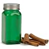 Green Glass Square Spice Spice Jar, Set of 6