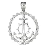 Clevereve's 14K White Gold Pendant Anchor 4.5 - Gram(s)
