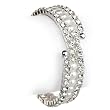 Clear Crystal And Faux Pearl Wrap Bracelet