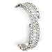 Clear Crystal And Faux Pearl Wrap Bracelet