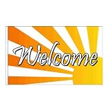 Open Flag Sun Rays 6 3ft x 5ft Superknit Polyester