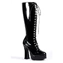 5 Inch Sexy Knee High Boots With Zipper Chunky Heel Platform