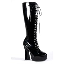 5 Inch Sexy Knee High Boots With Zipper Chunky Heel Platform