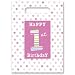 Baby Girl's 1st Birthday Loot Bags 8ct
