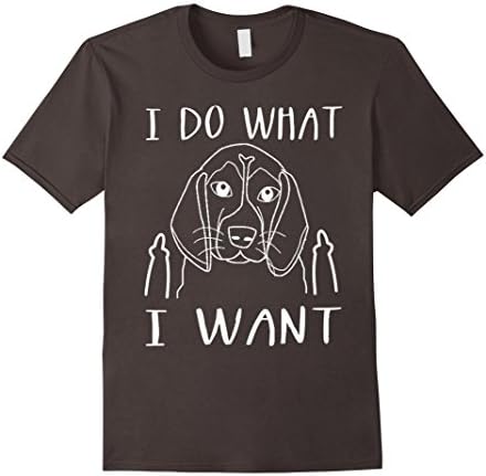 Men's I do what I want Beagle lover t shirt gift XL Asphalt