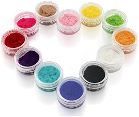 Youngman Nail Art Decor 3D Velvet Flocking Powder 12 Colors (Random Color Collection))