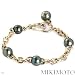 Mikimoto! Luxurious Brand New Bracelet Super Clean Diamonds And 10-11mm Tahitian Pearls Made Of 18k Gold