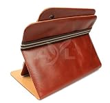41NIMAcM%2BpL. SL160  AYL (TM) 360 Degrees Rotating 9 in 1 100% Genuine Leather Case Brown Folio with built in Portrait and Landscape Stand with Detachable Leather Body Cover for Apple Ipad 2nd Generation Tablet