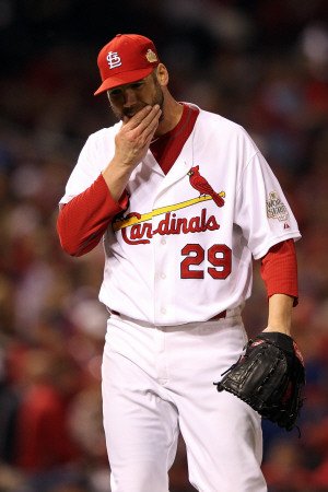 2011 World Series Game 7 - Rangers v Cardinals, St Louis, MO - October 28: Chris Carpenter Photographic Poster Print by Jamie Squire, 12x18