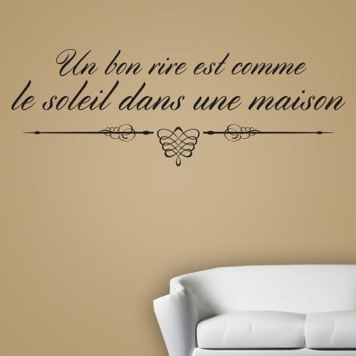 WBFL000008_48 Un Bon Rire 48 Inch Quote Vinyl Wall Decal