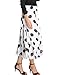 Jollychic Women's Black Dot Chiffon Maxi Full-length Skirt Big Hem Beach Dresses (top not included)