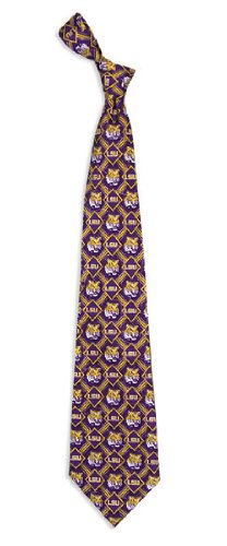 Eagles Wings Lsu Tigers Silk Pattern 3 Necktie