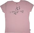 Emily the Strange juniors women's shirt tee I Think I Can't Cat Pink