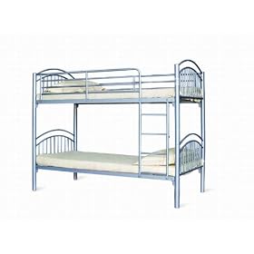 Lynton (Corfu) Single 3FT Metal Bunk Bed - Can split into 2 3FT Beds