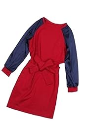 Winter Long Sleeves Cotton Belted  Dress
