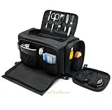 Black Leather DOPP Travel Kit With Flask