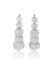 Diamond 18k White Gold Hoop Earrings
