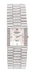 Jules Jurgensen Men's 7884W Silver-Tone Diamond Dress Watch