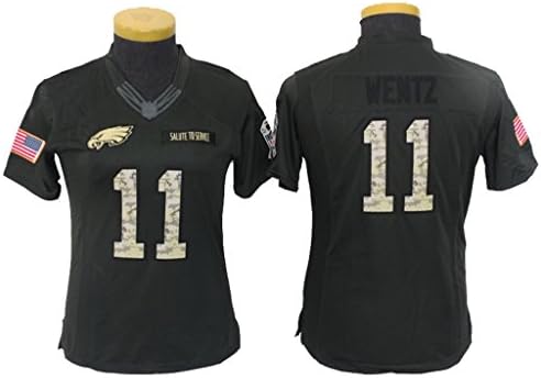 Carson Wentz #11 2016 Salute to Service Jersey Women's Anthracite XL