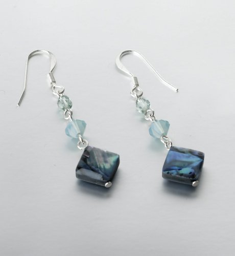 Abalone Square Cut Earrings