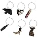 River's Edge Hunting/Outdoor Wine Charms (Pack of 6), Brown