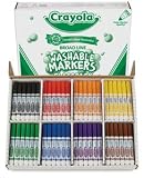 Crayola Classic Washable Markers - Assorted Colors, Classpack of 200, Broad Tip