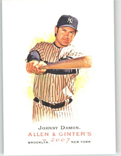 2007 Topps Allen and Ginter Mini A and G Back #246 Johnny Damon - New York Yankees (Baseball Cards)