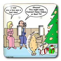 Rich Diesslins Funny Christmas Cartoons - Bad Christmas Present Idea - Funniest Home Videos - Light Switch Covers - double toggle switch