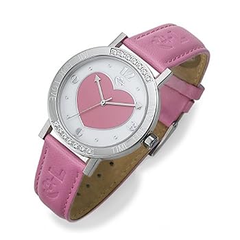 Love and Pride Women's Time for Love Pink Crystal Heart Watch #LW126