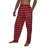 Mens NBA Cleveland Cavaliers Plaid Cotton Thermal Sleepwear / Pajama Pants - Red (Size: L)
